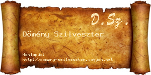 Dömény Szilveszter névjegykártya