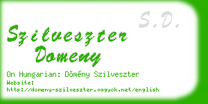 szilveszter domeny business card