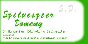 szilveszter domeny business card